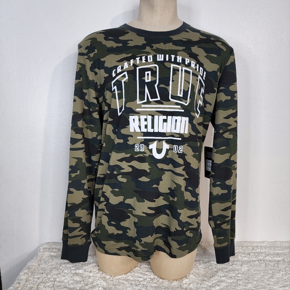 True Religion shirts size 2X-Large Long spleeves color camouflage - Picture 3 of 8
